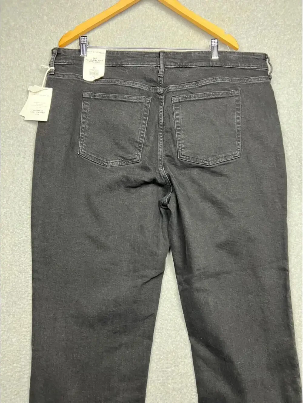 Free Assembly Jeans Womens Plus 22 The Original 90'S Straight Black Inseam 28''